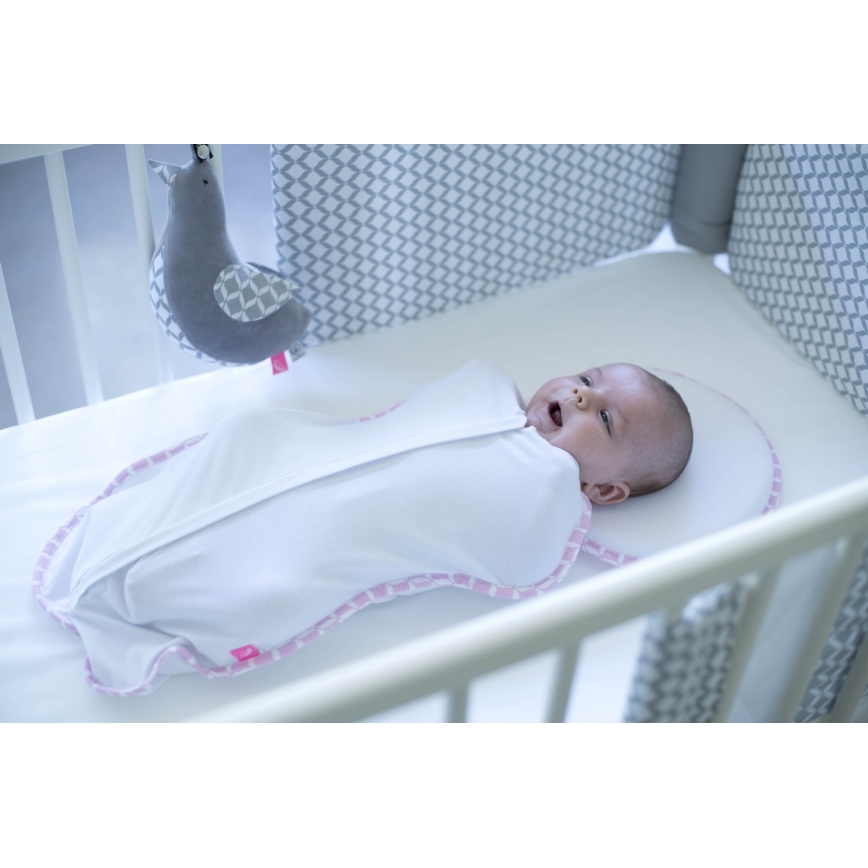 MOTHERHOOD - Zavinovačka Zip & swaddle CLASSICS 2,5-5 kg růžová