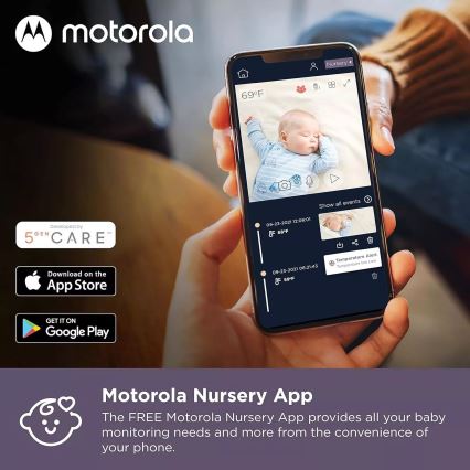 Motorola VM65X - Chytrá nabíjecí dětská chůvička Wi-Fi