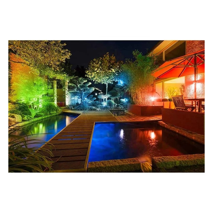 Müller-Licht - LED RGBW Stmívatelný venkovní reflektor LED/10W/230V IP65 + dálkové ovládání