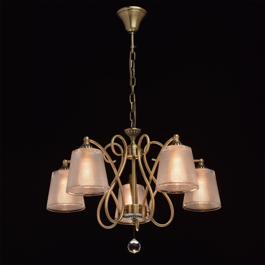 MW-LIGHT 372013205 - Křišťálový lustr na řetězu MONICA 5xE14/40W/230V