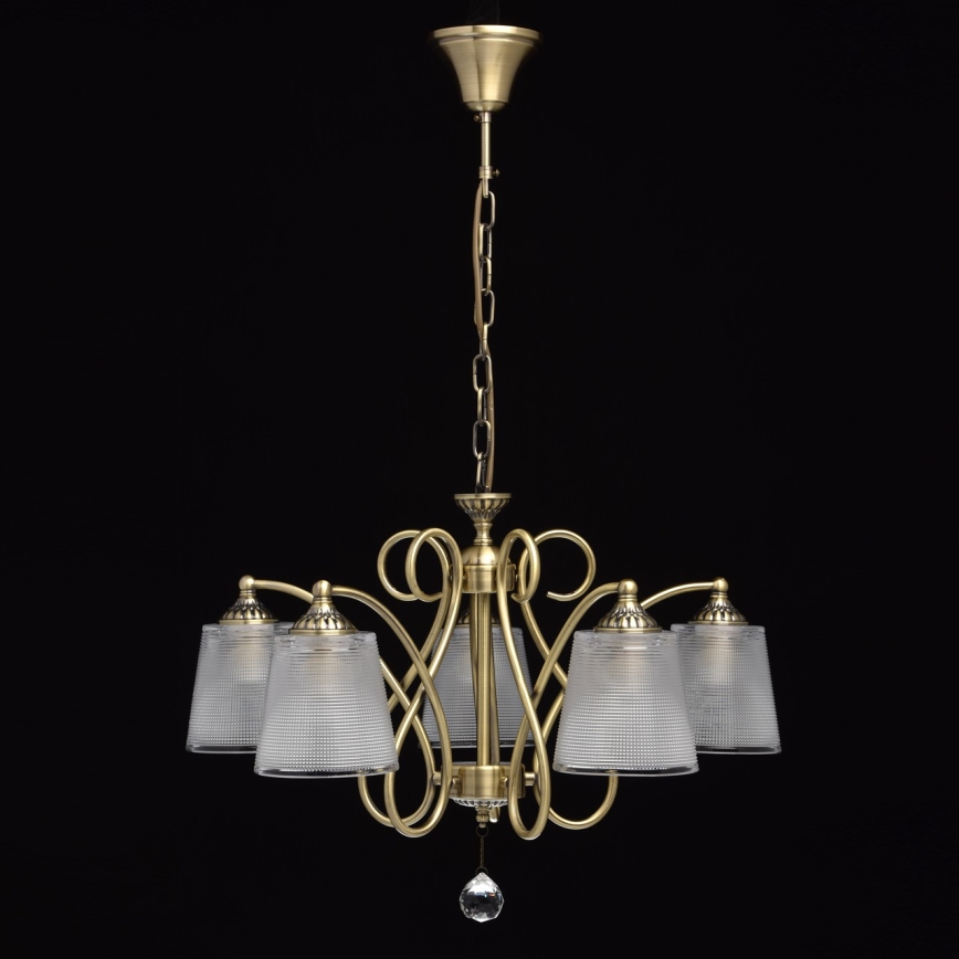 MW-LIGHT 372013205 - Křišťálový lustr na řetězu MONICA 5xE14/40W/230V