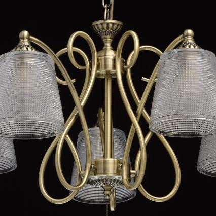 MW-LIGHT 372013205 - Křišťálový lustr na řetězu MONICA 5xE14/40W/230V