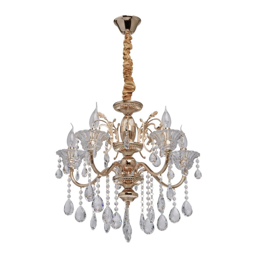 MW-LIGHT - Křišťálový lustr na lanku CRYSTAL 5xE14/40W/230V