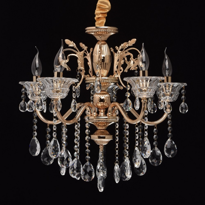 MW-LIGHT - Křišťálový lustr na lanku CRYSTAL 5xE14/40W/230V