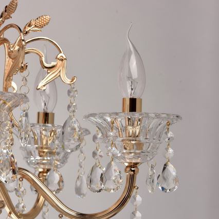 MW-LIGHT - Křišťálový lustr na lanku CRYSTAL 5xE14/40W/230V