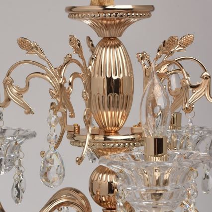 MW-LIGHT - Křišťálový lustr na lanku CRYSTAL 5xE14/40W/230V