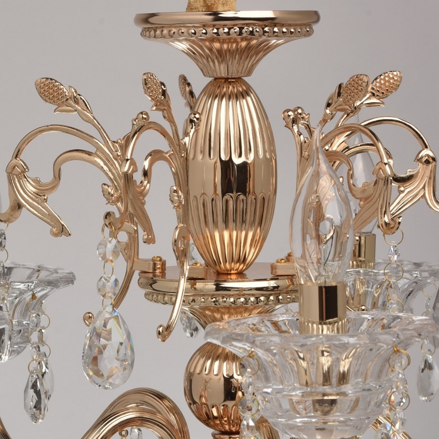 MW-LIGHT - Křišťálový lustr na lanku CRYSTAL 5xE14/40W/230V