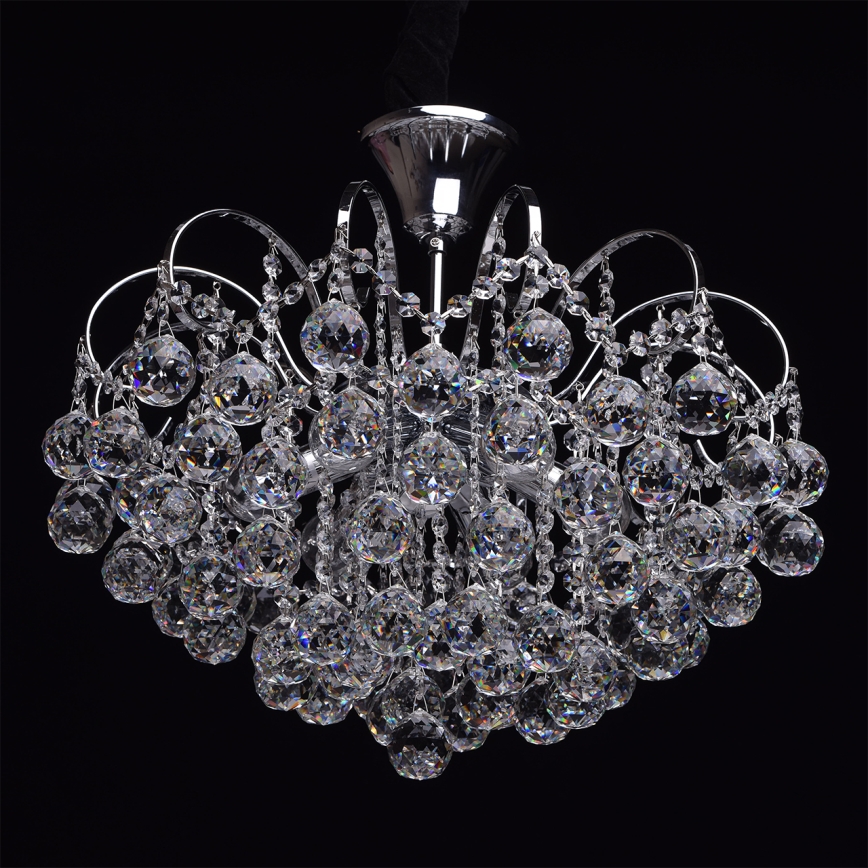MW-LIGHT - Křišťálový lustr na tyči CRYSTAL 6xE14/60W/230V