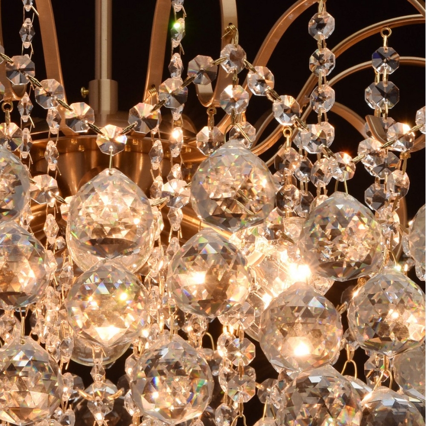 MW-LIGHT - Křišťálový lustr na tyči CRYSTAL 6xE14/60W/230V