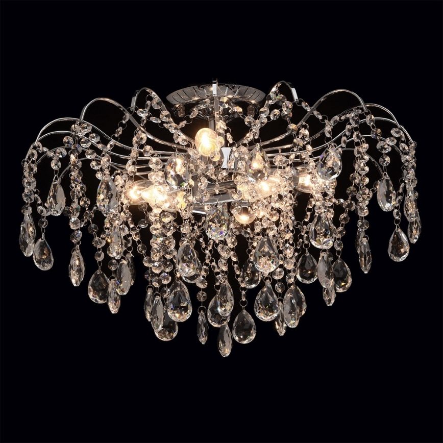 MW-LIGHT - Křišťálový lustr na tyči CRYSTAL 6xE14/60W/230V