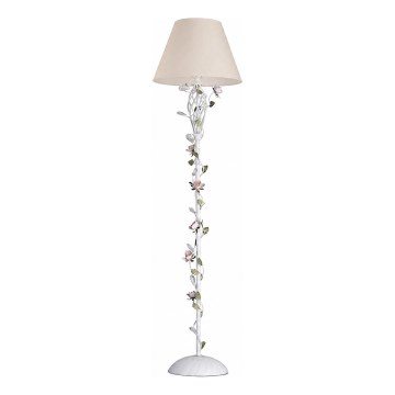 MW-LIGHT - Stojací lampa FLORA 1xE27/40W/230V bílá/krémová