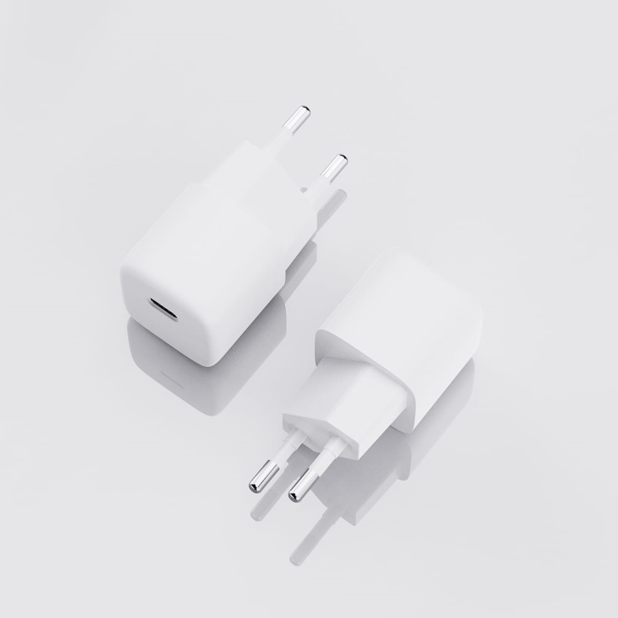Nabíjecí adaptér USB-C Power Delivery 20W/230V bílá