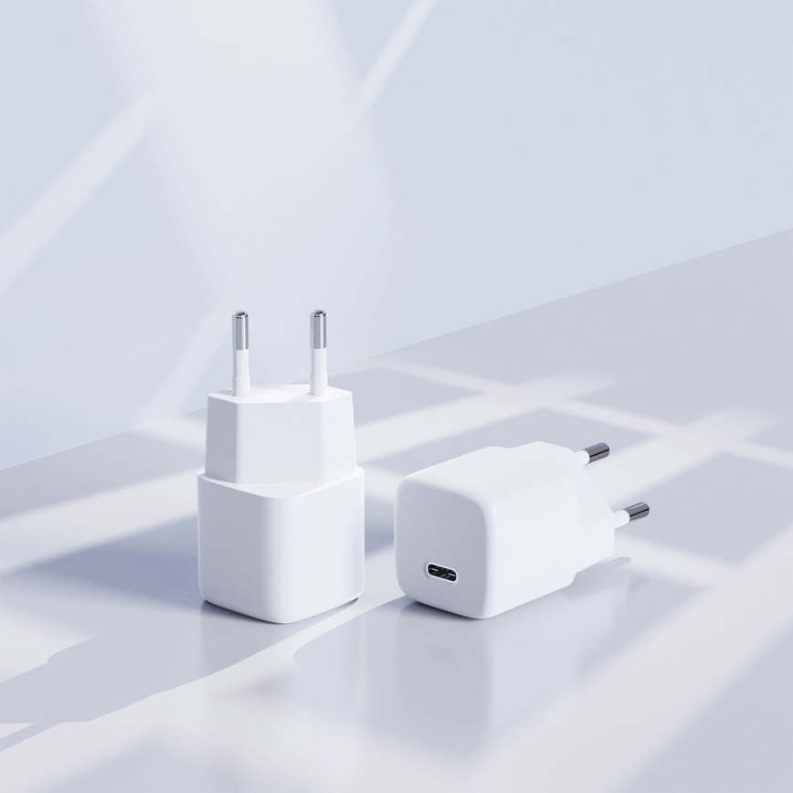 Nabíjecí adaptér USB-C Power Delivery 20W/230V bílá