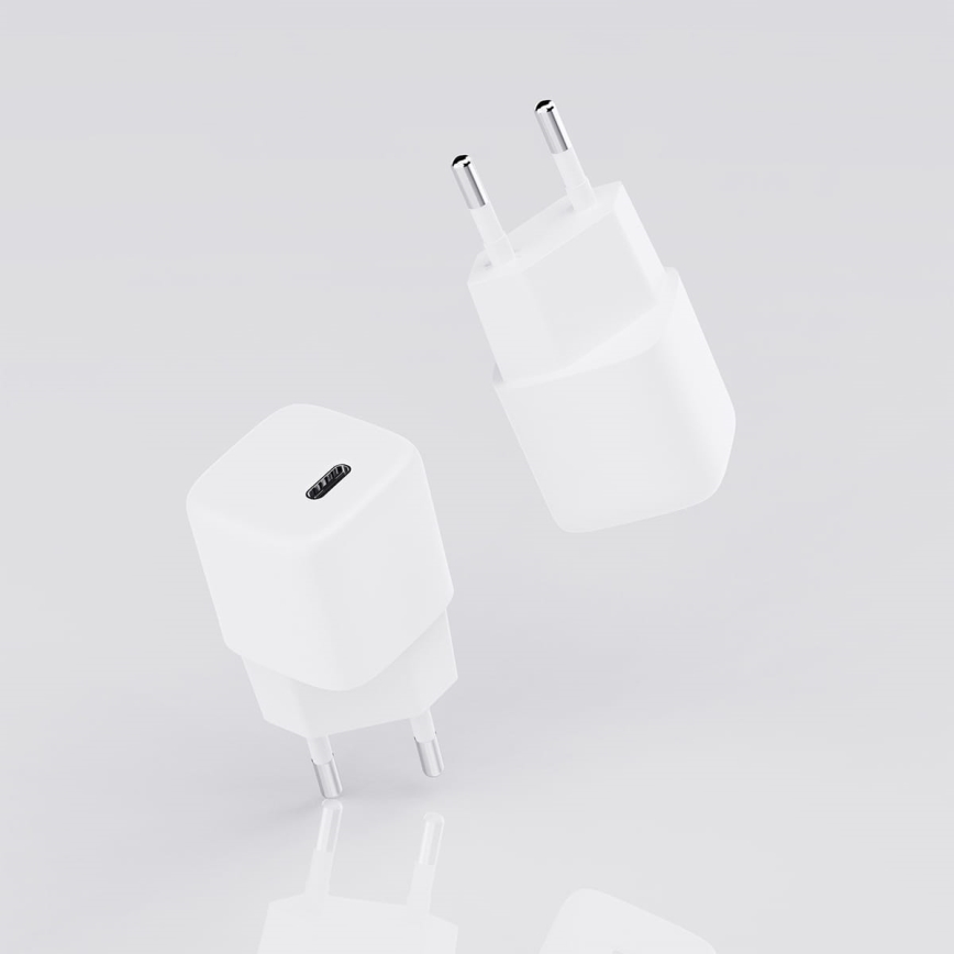 Nabíjecí adaptér USB-C Power Delivery 20W/230V bílá