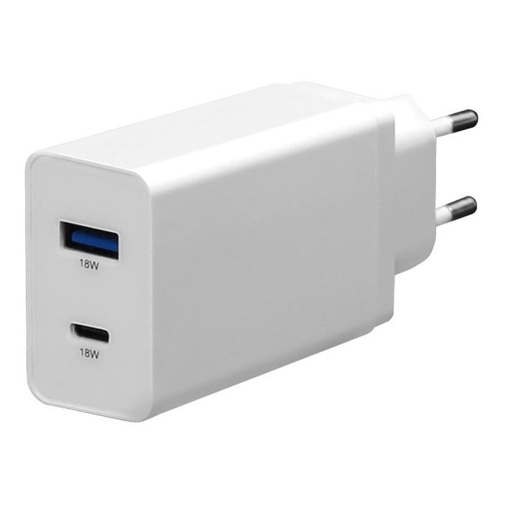 Nabíjecí adaptér USB-C Power Delivery + USB-A 18W/230V
