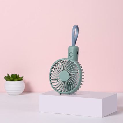 Nabíjecí kapesní ventilátor 5W/5V 1200 mAh khaki