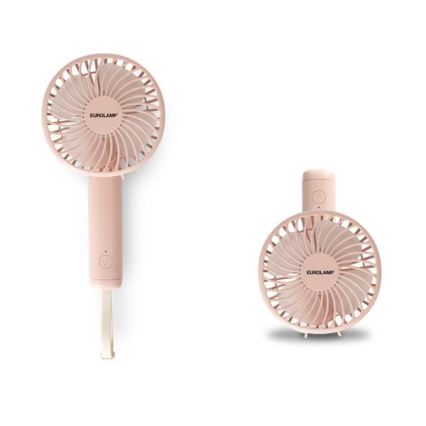 Nabíjecí kapesní ventilátor 5W/5V 1200 mAh růžová
