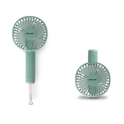 Nabíjecí kapesní ventilátor 5W/5V 1200 mAh tyrkysová