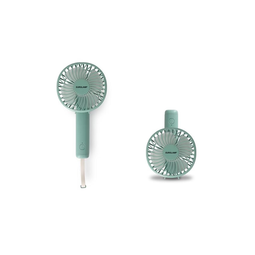 Nabíjecí kapesní ventilátor 5W/5V 1200 mAh tyrkysová