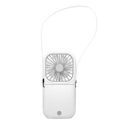 Nabíjecí kapesní ventilátor 5W/5V 2500 mAh bílá