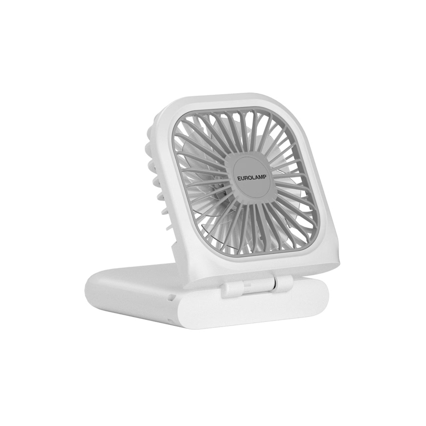 Nabíjecí kapesní ventilátor 5W/5V 2500 mAh bílá