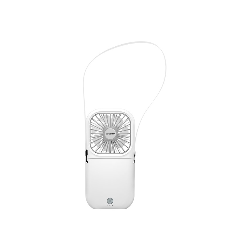 Nabíjecí kapesní ventilátor 5W/5V 2500 mAh bílá