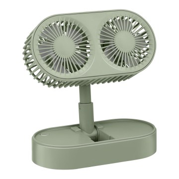 Nabíjecí stolní ventilátor 3,7V 1200 mAh zelená