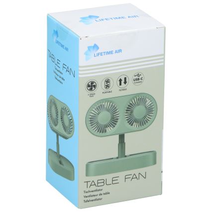 Nabíjecí stolní ventilátor 3,7V 1200 mAh zelená