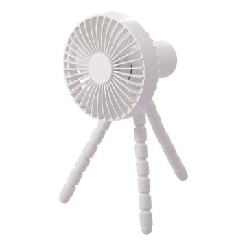 Nabíjecí stolní ventilátor 3W/5V 1800 mAh bílá
