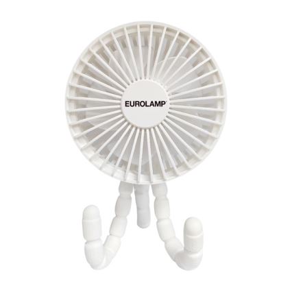 Nabíjecí stolní ventilátor 3W/5V 1800 mAh bílá