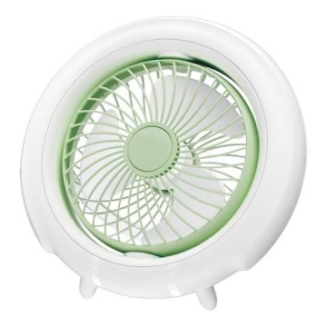 Nabíjecí stolní ventilátor 4W/5V 1200 mAh bílá