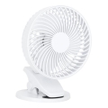 Nabíjecí stolní ventilátor s klipem VIENTO 6W/5V 2000 mAh bílá