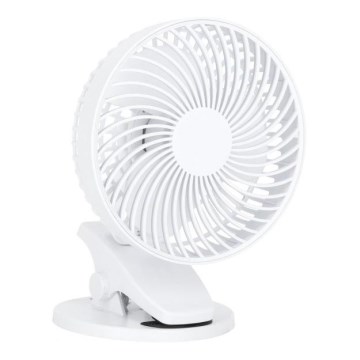 Nabíjecí stolní ventilátor s klipem VIENTO 6W/5V 2000 mAh bílá
