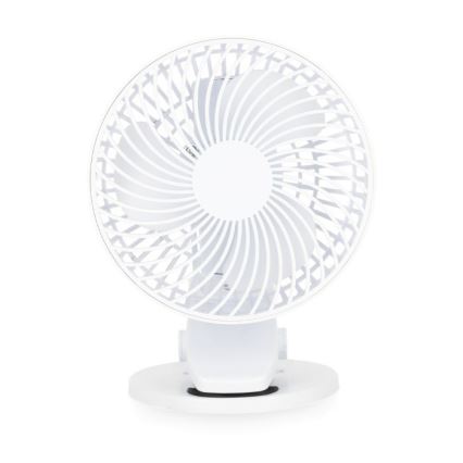 Nabíjecí stolní ventilátor s klipem VIENTO 6W/5V 2000 mAh bílá