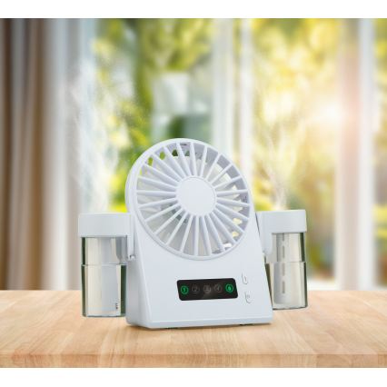 Nabíjecí stolní ventilátor s mlhovým efektem 3,7V 1200 mAh