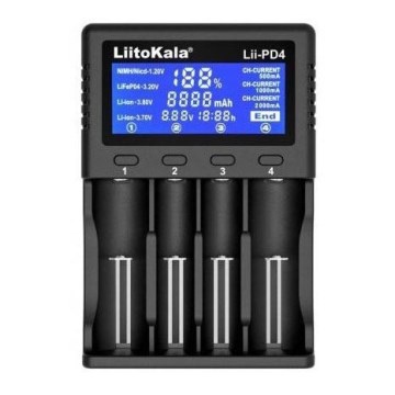 Nabíječka baterií A/AA/AAA/18650/20700/21700/26650/22650