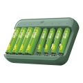 Nabíječka baterií GP Charge & save 4×AA/AAA 1300 mAh/650 mAh 5V