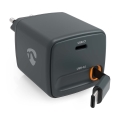 Nabíječka se zatahovacím kabelem Power Delivery 30W 2xUSB-C černá