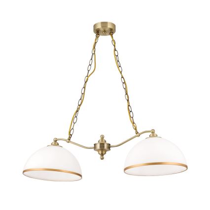 Náhradní sklo k lustru a stojací lampě OLD LAMP E27 pr. 30 cm bílá/zlatá