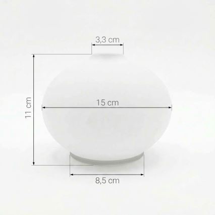 Náhradní sklo k lustru E14 pr. 15 cm bílá