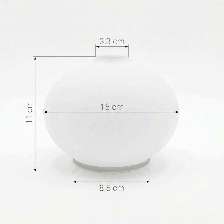 Náhradní sklo k lustru E14 pr. 15 cm bílá