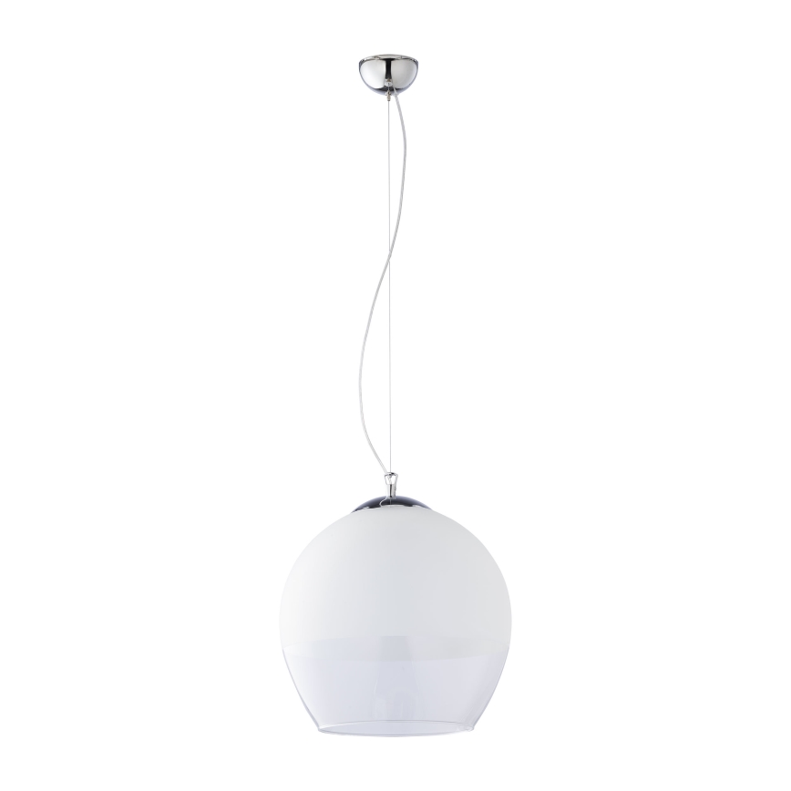 Náhradní sklo k lustru KULA E27 pr. 38 cm bílá/čirá