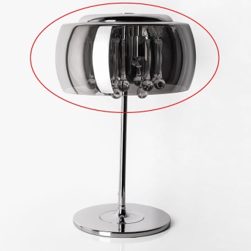Náhradní sklo ke stolní lampě G9 pr. 28 cm kouřová šedá