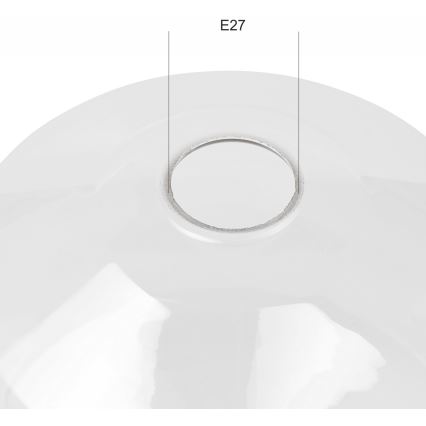Náhradní stínidlo k lustru HONI E27 pr. 25 cm čirá