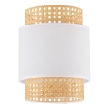 Náhradní stínidlo ke stolní lampě a lustru BOHO E27 pr. 20 cm ratan/bílá