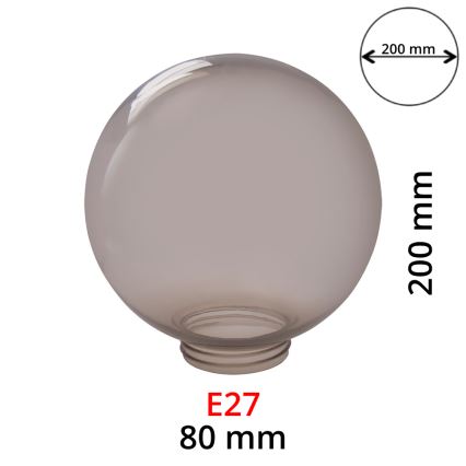 Náhradní stínidlo k nástěnnému svítidlu kouřové pro svítidla E27 pr. 20 cm