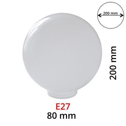 Náhradní stínidlo mléčné pro svítidla E27 pr. 20 cm