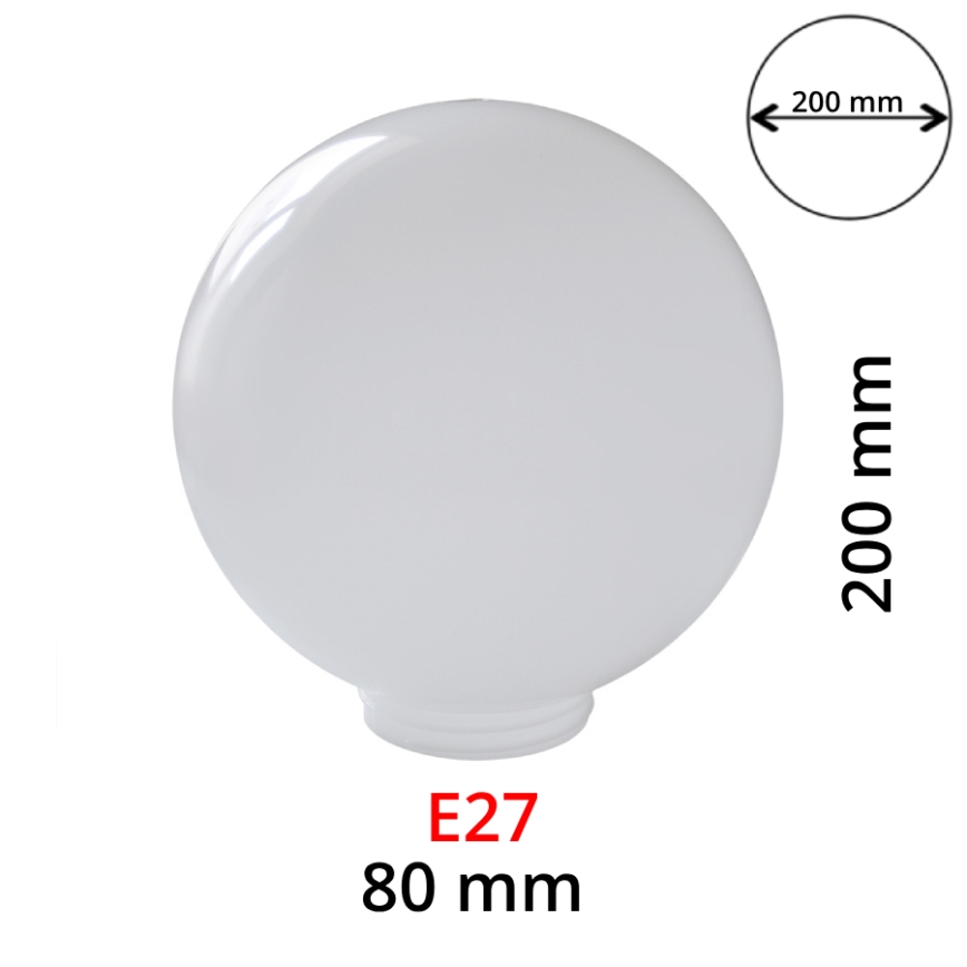 Náhradní stínidlo mléčné pro svítidla E27 pr. 20 cm