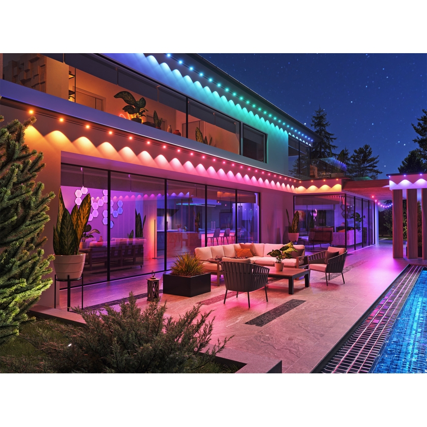 Nanoleaf - Rozšiřovací sada LED RGBCW Stmívatelný venkovní řetěz 10xLED/7,2W/230V 5m 2200-6500K IP67 Wi-Fi