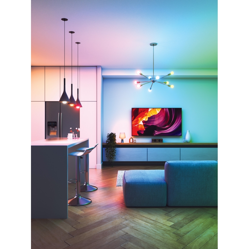 Nanoleaf - SADA 4x LED RGBW Stmívatelná žárovka ESSENTIALS MATTER A19 E27/9W/230V 2700-6500K CRI 90 Wi-Fi